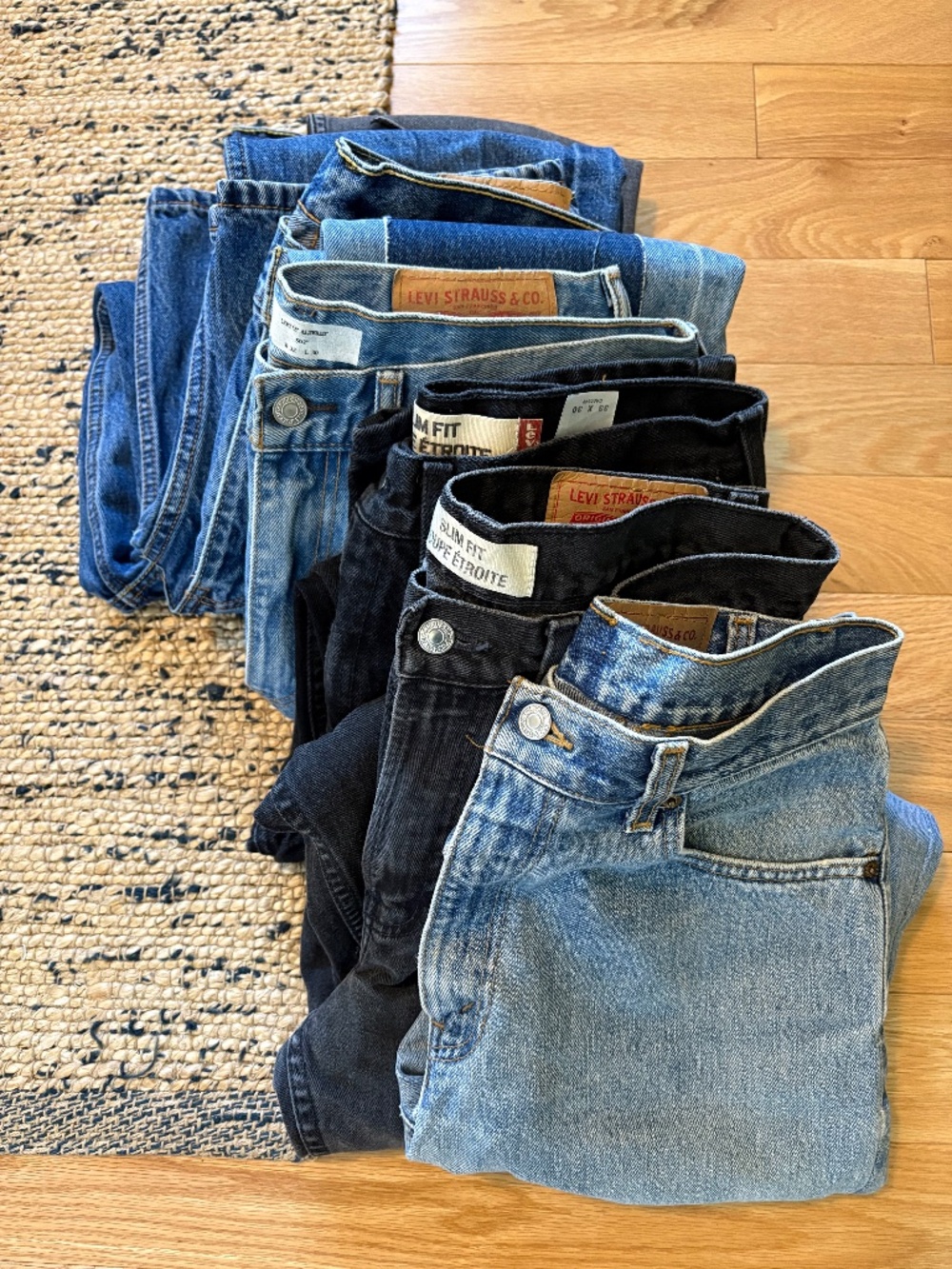 Vintage Levis denim jean bundle - 7 pairs